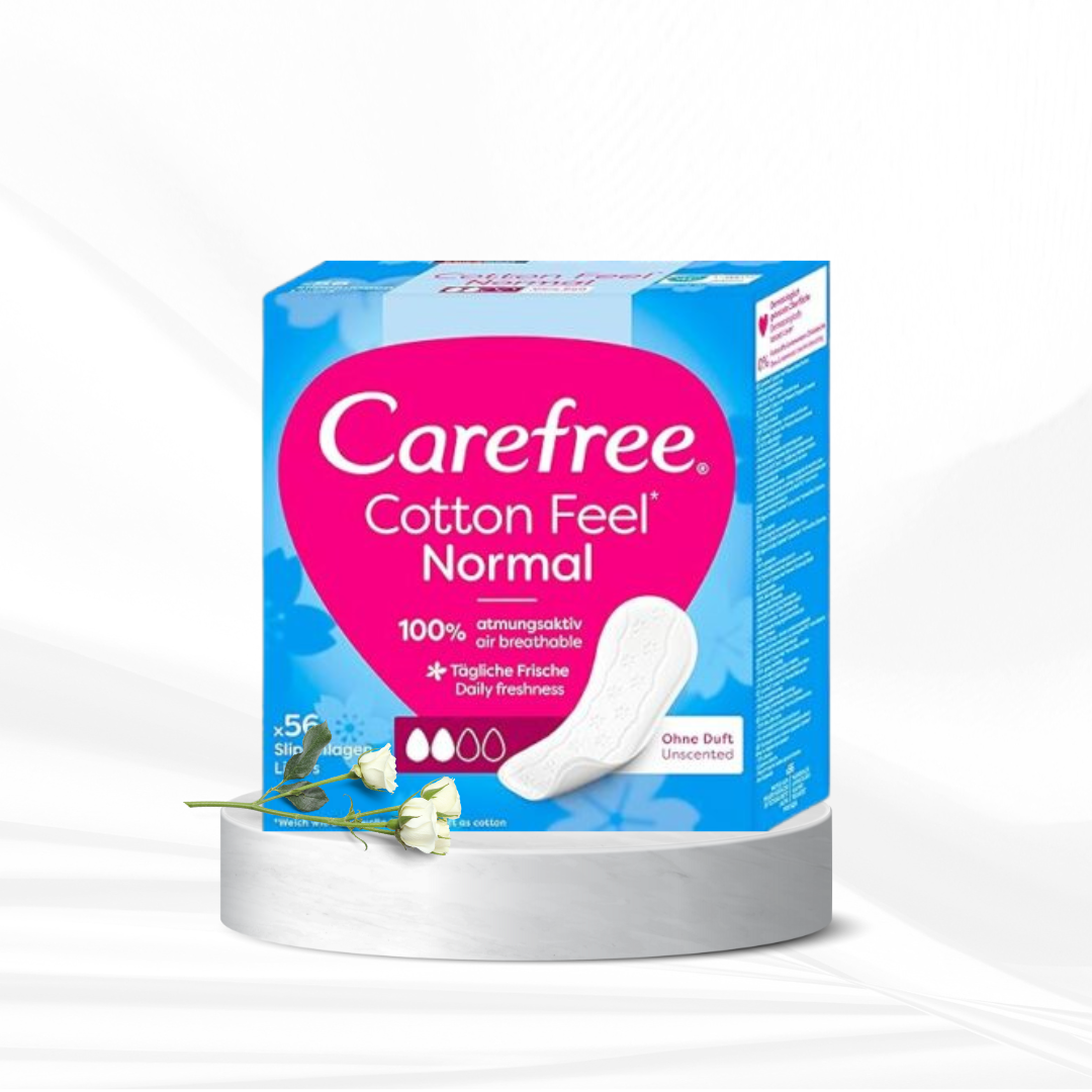 Carefree Cotton Unscented Panty Liners (1x Pack of 56)